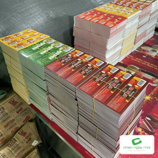 Giấy in và tem nhãn đã sẵn sàng giao hàng