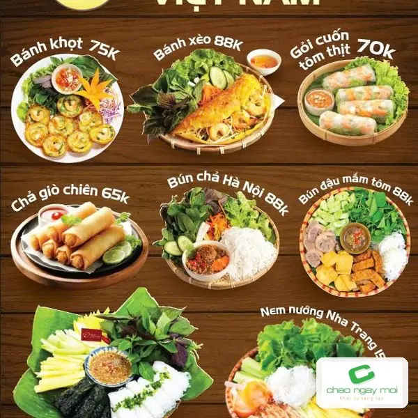 Menu món ngon Việt Nam in nhanh, hình ảnh món ăn cần sắc nét khi nhận hàng